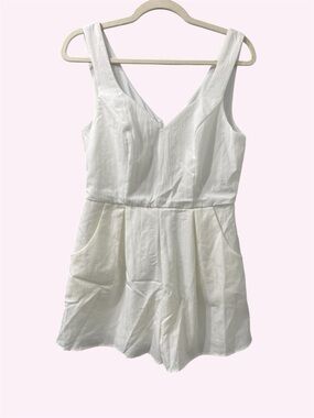 NWT Blue Rain White Romper Vacationwear Graduation Womens M